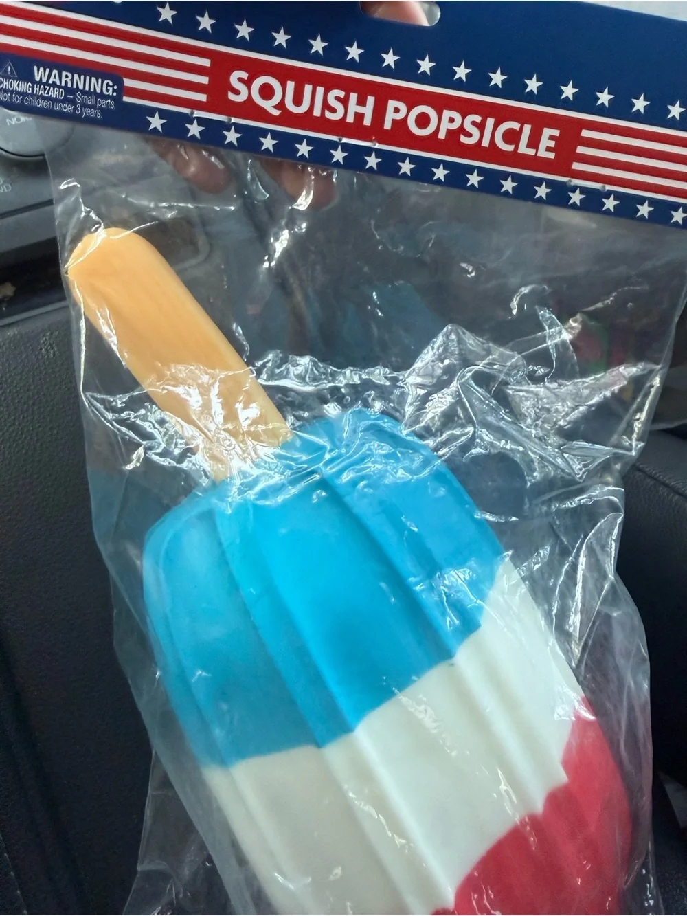 Squish Popsicle Sensory Toy - Red, White & Blue
